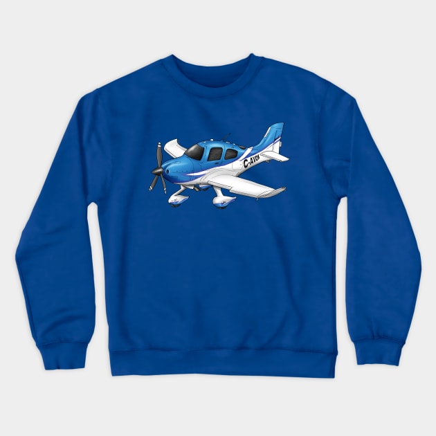 Cirrus CAVOK Model Hand drawn SR22 Crewneck Sweatshirt by Funky Aviation